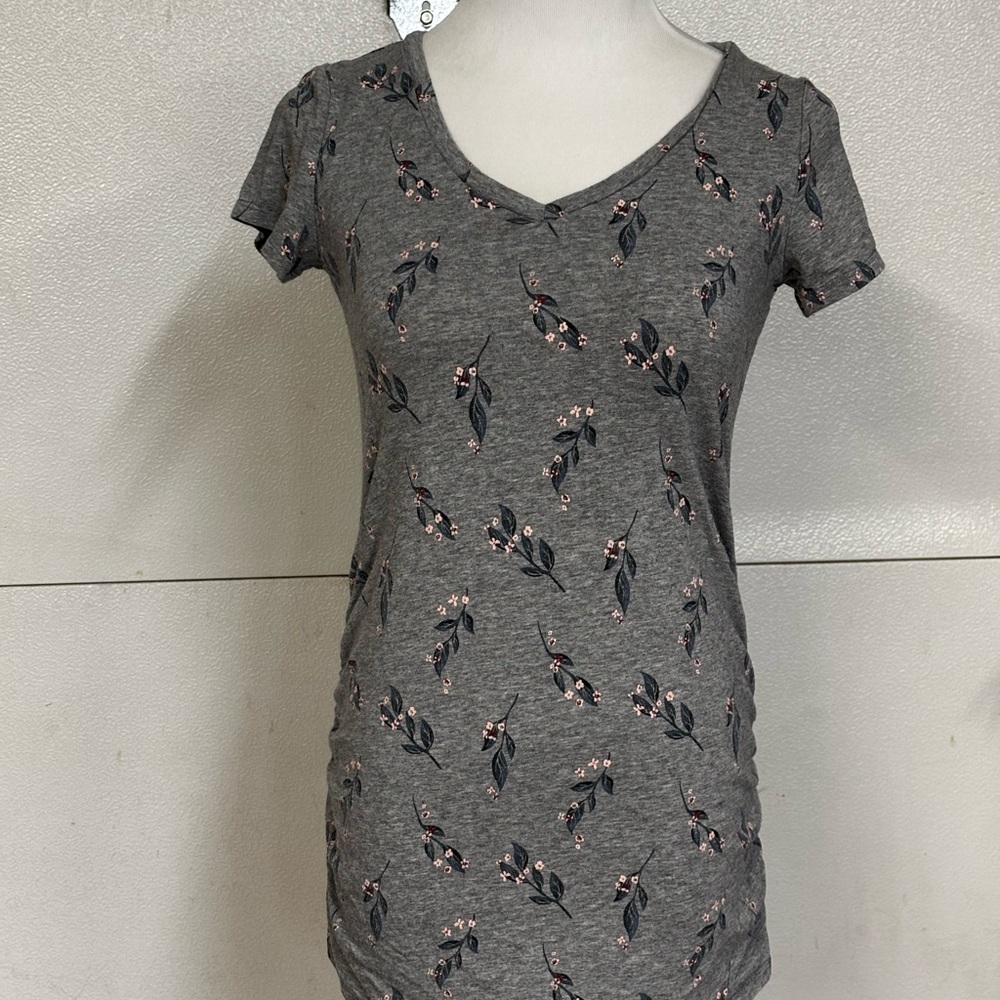 Motherhood Gray Maternity Top